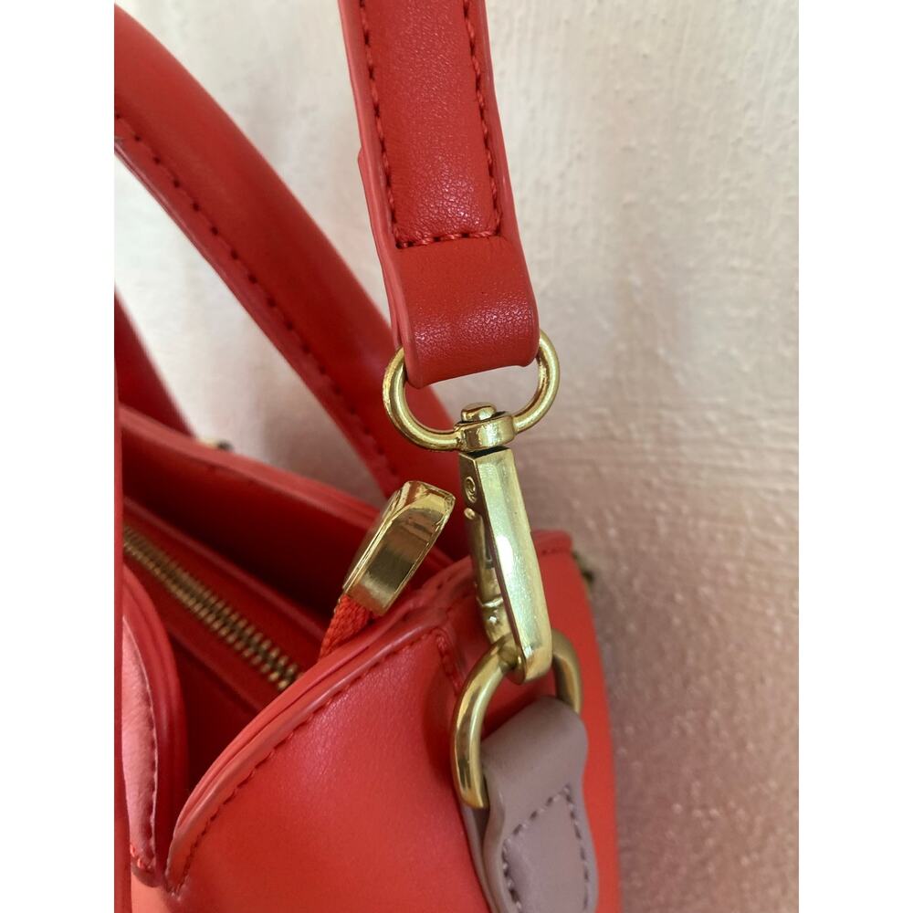 Anthropologie Agathe Mini Satchel Crossbody Bag Remi/Reid- red/orange Coral - Picture 7 of 14